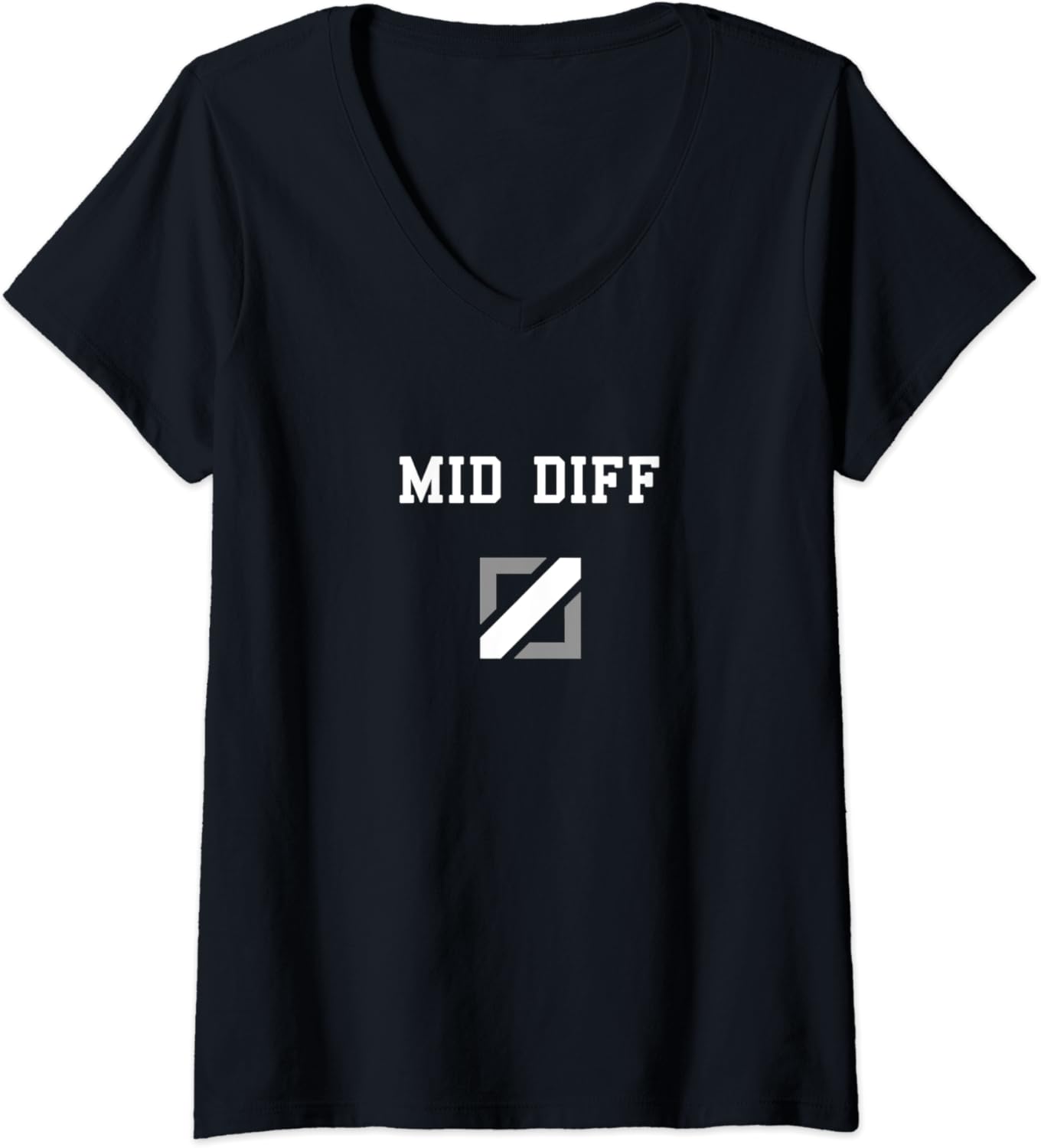 Femme MID DIFFERENCE MID DIFF MIDDLE DIFF GAP TShirt avec Col en V Amazon.fr Mode